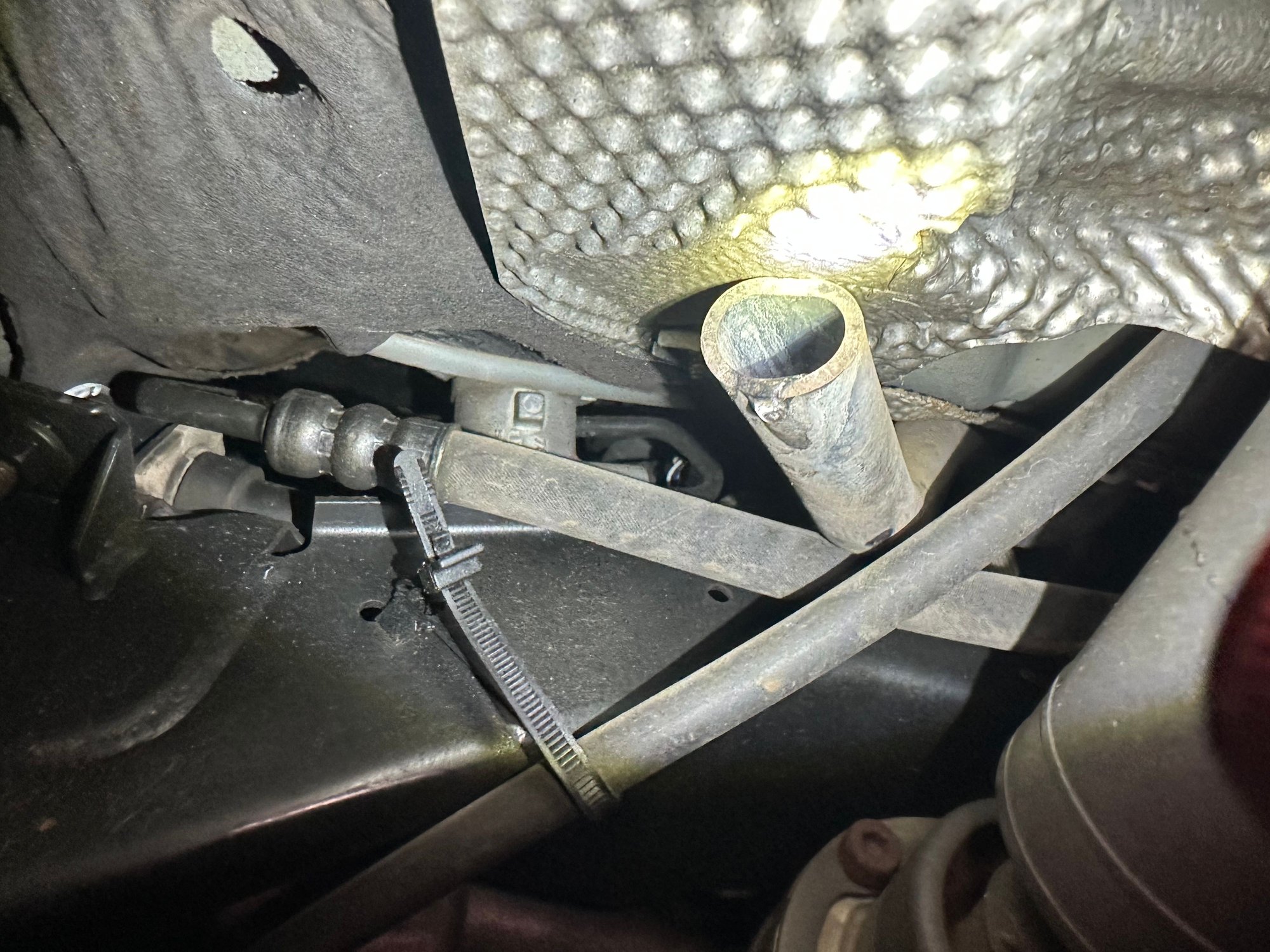 Untucked. blew it out and no signs of blockage or dirt.