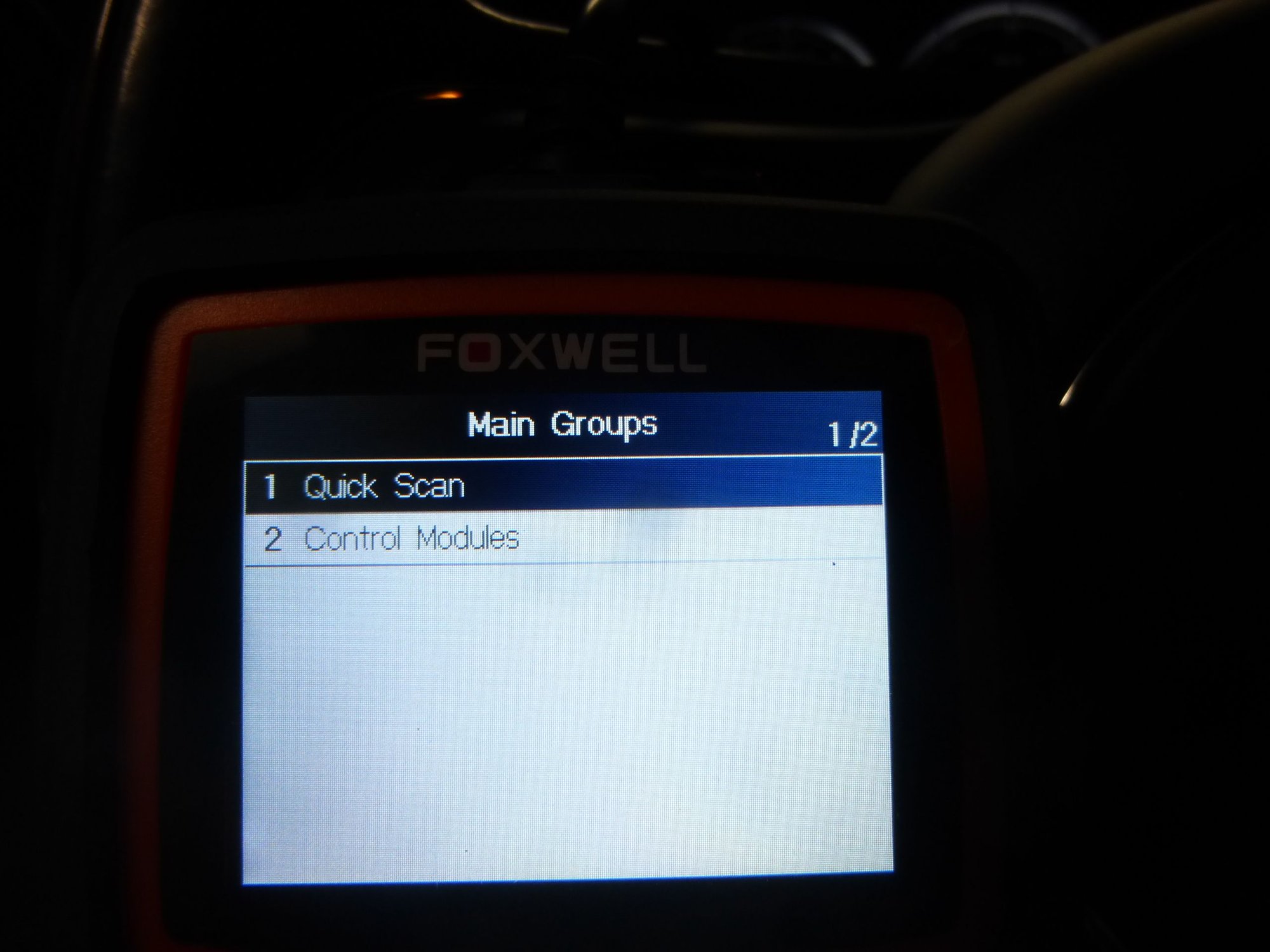 Then you have a choice of a Quick Scan of the vehicle or you can choose to scan a specific system. For this sample I chose Quick Scan