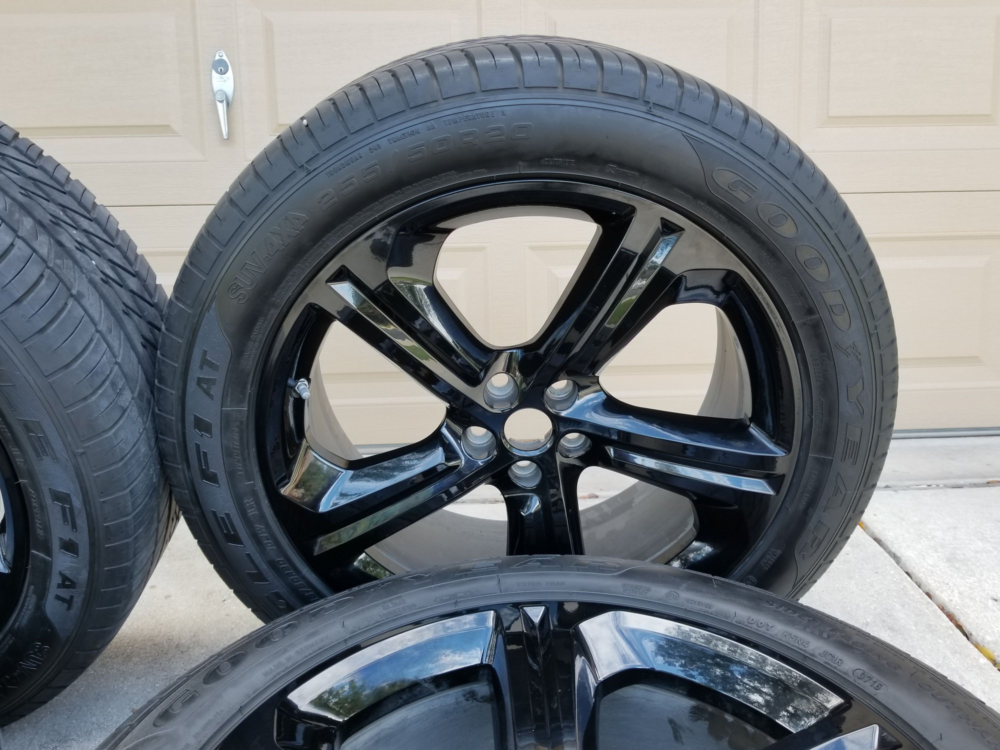 Wheels and Tires/Axles - 20-inch Jaguar F-Pace Factory Black Rims with Goodyear tires - Used - 2017 to 2018 Jaguar F-Pace - San Antonio, TX 78261, United States