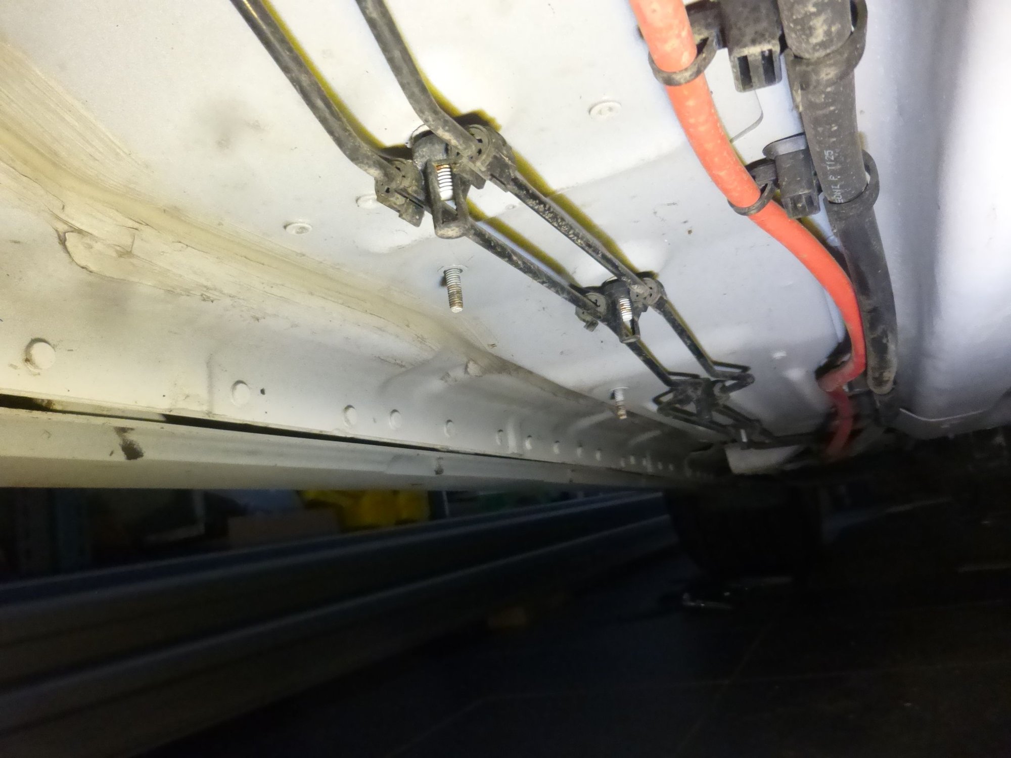 passenger side brake and power lines