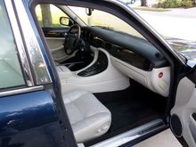 Ivory inside / sapphire blue outside