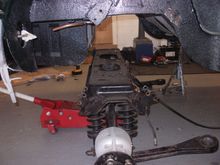 The rear axle was removed to fit the LSD I purchased,