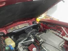 intake box with no plenum tube and no air cleaner.