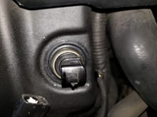 Here's a good look at the seal with the VVT unplugged.  As I mention above, the seal just pulls straight up.  