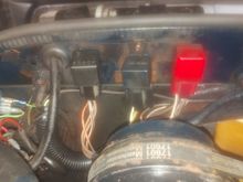 This is the front of the motor. Three relays.