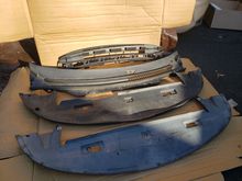 2002 grille with top cover. windshield trim, Bumper apron (one with bumper listing).