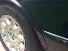 Repaired wheel arch