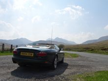 Stopped to take a quick picture, on the road from Capel Curig to the Lloanberis Pass, in Snowdonia. Driving the pass was a complete joy; it's a real switchback of a road, under the shadow of Snowdon.