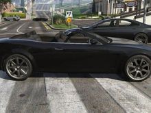 GTA5 Felon GT= XFR 2dr Convertible. 4 dr is in backround.