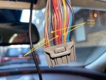 4 Roof Console connector cables 