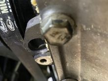 Stock crank sensor mount. 