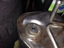 Spring actuator removed, valve and seat still inside.