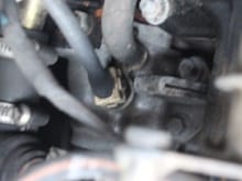 The CTS (Coolant Temperature Sensor) on 'B' Bank. (It's the one with the Injector (like) Plug on.