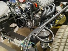 Engine from the right, note custom headers. 