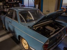 Rare rear-engined BMW, the owner's personal hobby fix-it car.