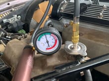 Cooling system pressurised to 12PSI