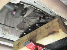 Transmission mount bracket removed