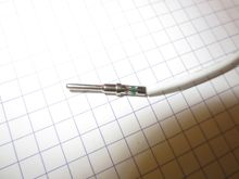 smaller diameter wire. Both crimps are solid and tight