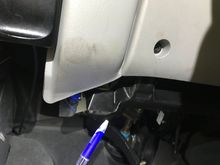 Driver's side foot well light.