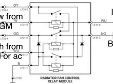 This is how the wiring was resolved using the existing Jaguar fan relay module.