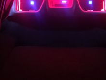 Picture from tonight after dinner with the rear speaker grill cover (fake floor) in place.