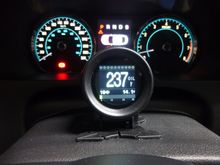 Engine coolant is lower left, engine idling after run