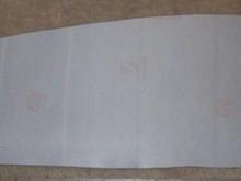 New vinyl ready to go - note the 90-degree marks at the bottom of the vinyl.  Those are where the top of the piece will be.