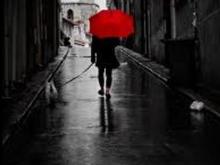 Walking in the rain................