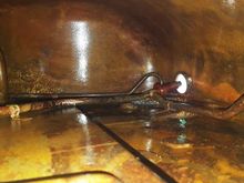 After the Step 1.  Notice how quickly the tank flash rusted. Picture from post above was 18 hours prior to this pic.