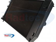 Radtec Jaguar XK8 XKR radiator, Bumper side (US driver's side)