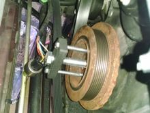 Another view of the damper puller installed.