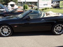 This black XKR was parked right next to this Aston Martin. The Jag looks right at home.