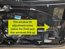 Loosen adjustment nut, line up the windows, tighten the nut and reassemble.