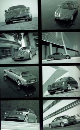 Seafrost LHD car featured in several of the Jaguar marketing material and in the second release large format sales brochure.