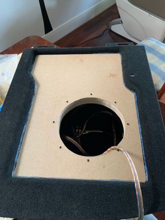 Face board is I set I to the shell to allow subwoofer to stick out a bit and still remain below floor level