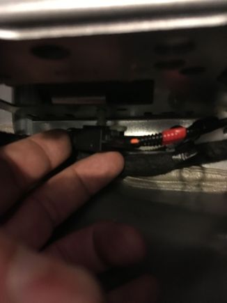 16. Pull this connector from the right hand side of the component stack, to give room to work on the mounting screws.