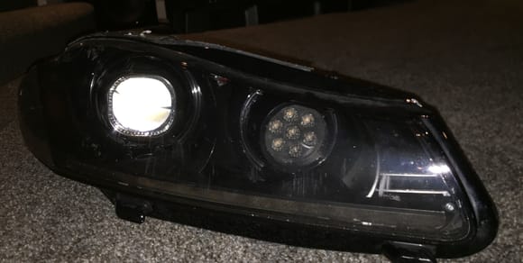 purchased a beat up headlight from a dismantler, to play around with various modifications.