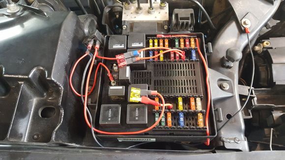 External relay to work around faulty supercharger pump relay R12
