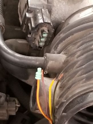 Broken connector and wiring