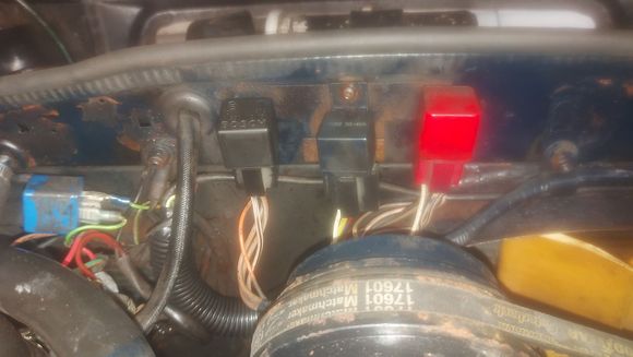This is the front of the motor. Three relays.