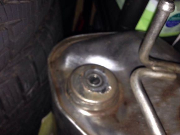 Spring actuator removed, valve and seat still inside.