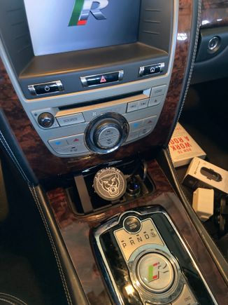 Charge plate version installed in place of factory ashtray.