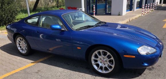 1999 XKR - Antigua blue with Cashmere leather....