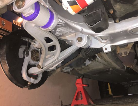 Finished front suspension