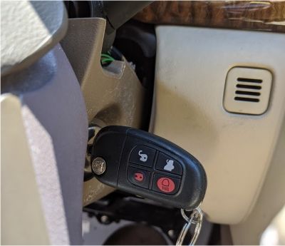 Key is blocking removal of lower shroud.