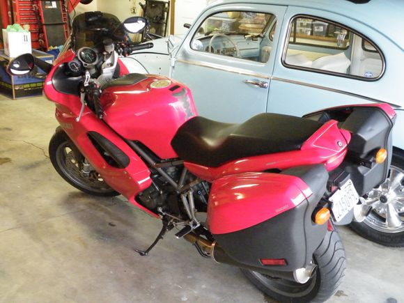 2000 Ducati ST4 with 1962 Volkswagen Beetle (sold in 2012) in the background.