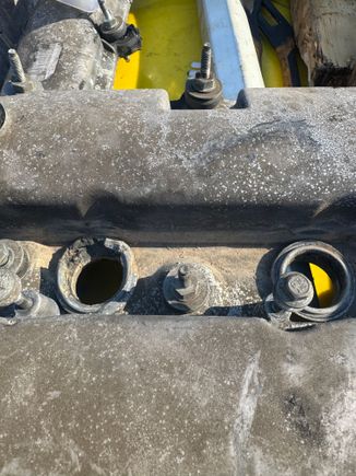 Spark plug tube aluminum failure
