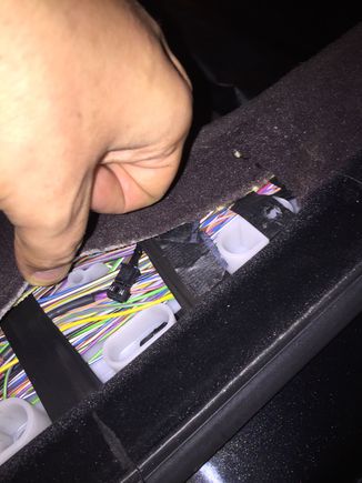 get the carpet up and you will find this connector.