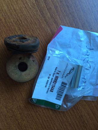 old bushings with the new spacer tube.