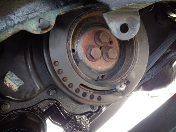bodged crank pulley :(